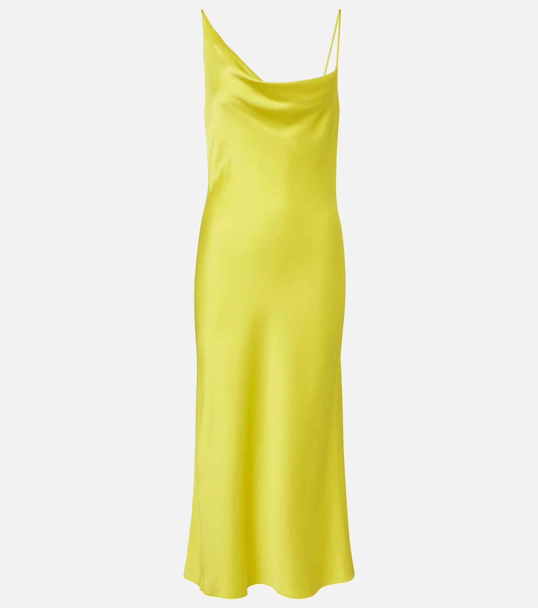 Draped satin slip dress - 1