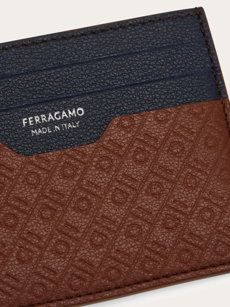 FERRAGAMO Ferragamo Monogram credit card holder outlook