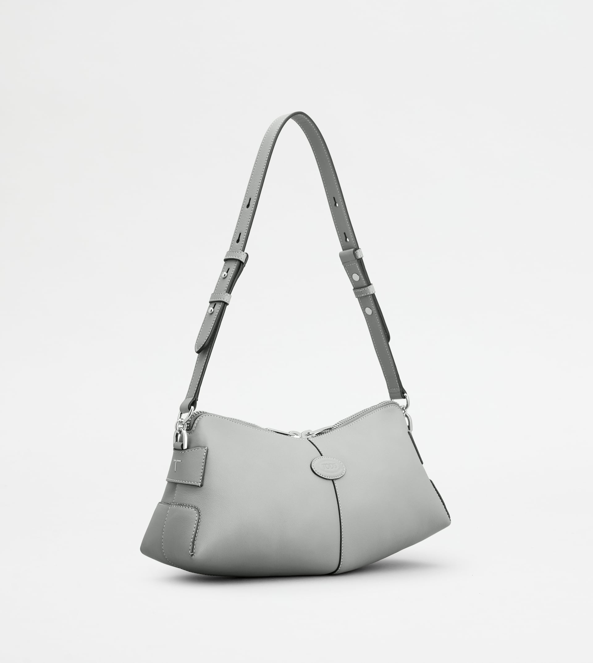 TOD'S DI BAG SWING SHOULDER BAG IN LEATHER MINI - GREY - 3