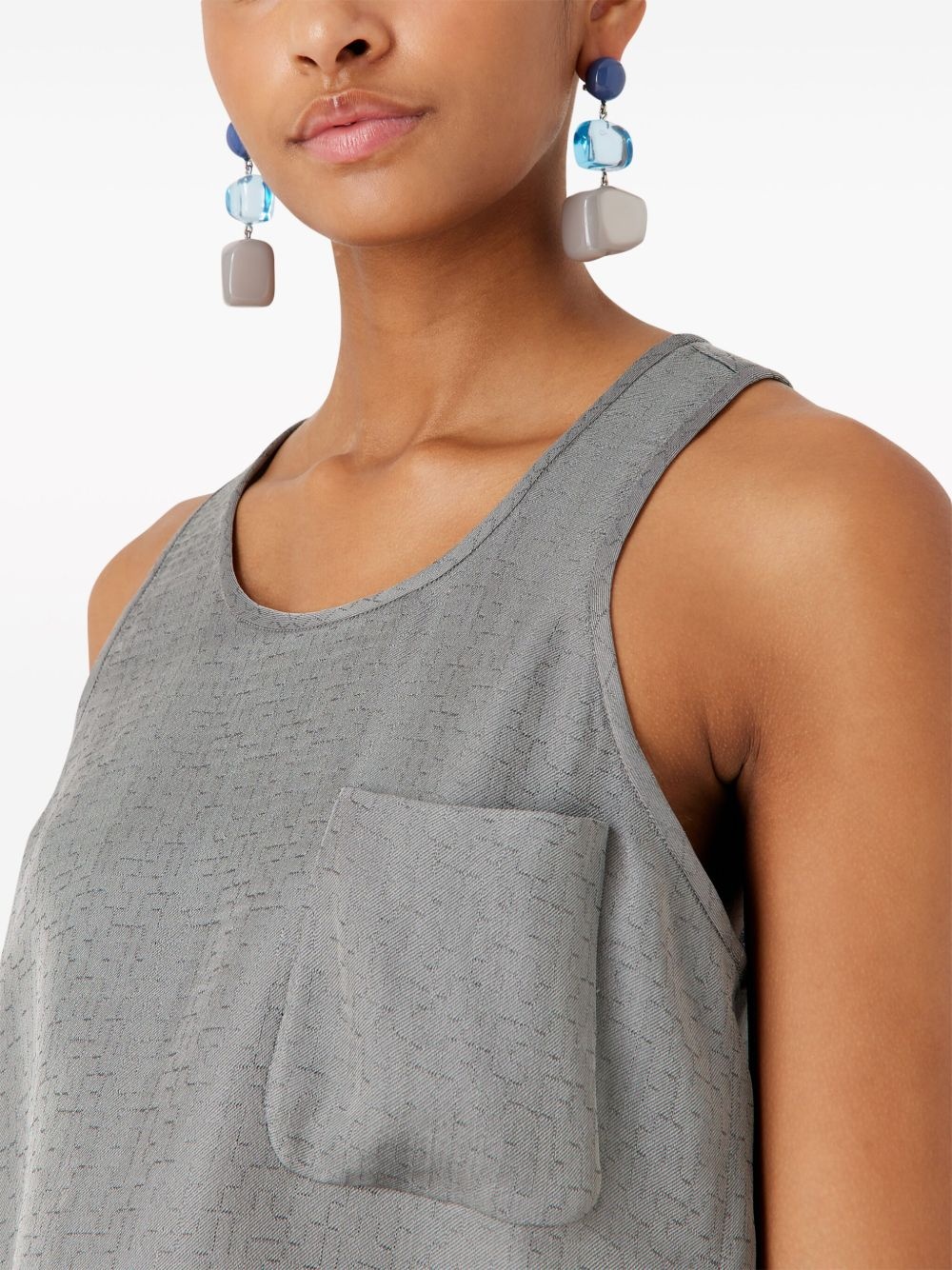geometric-motif tank top - 4