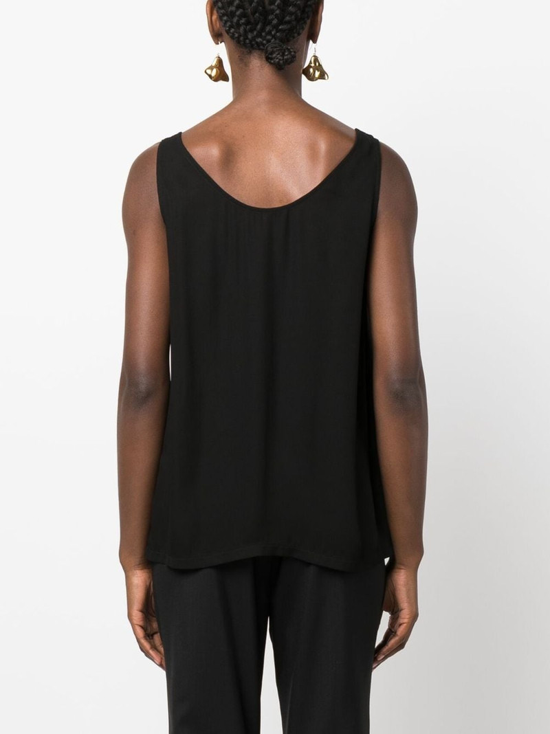 scoop-neck sleeveless blouse 4