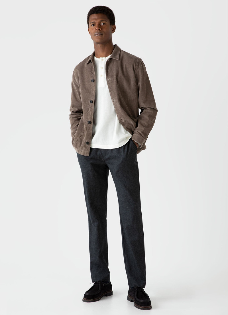 Sunspel Long Sleeve Waffle Henley outlook