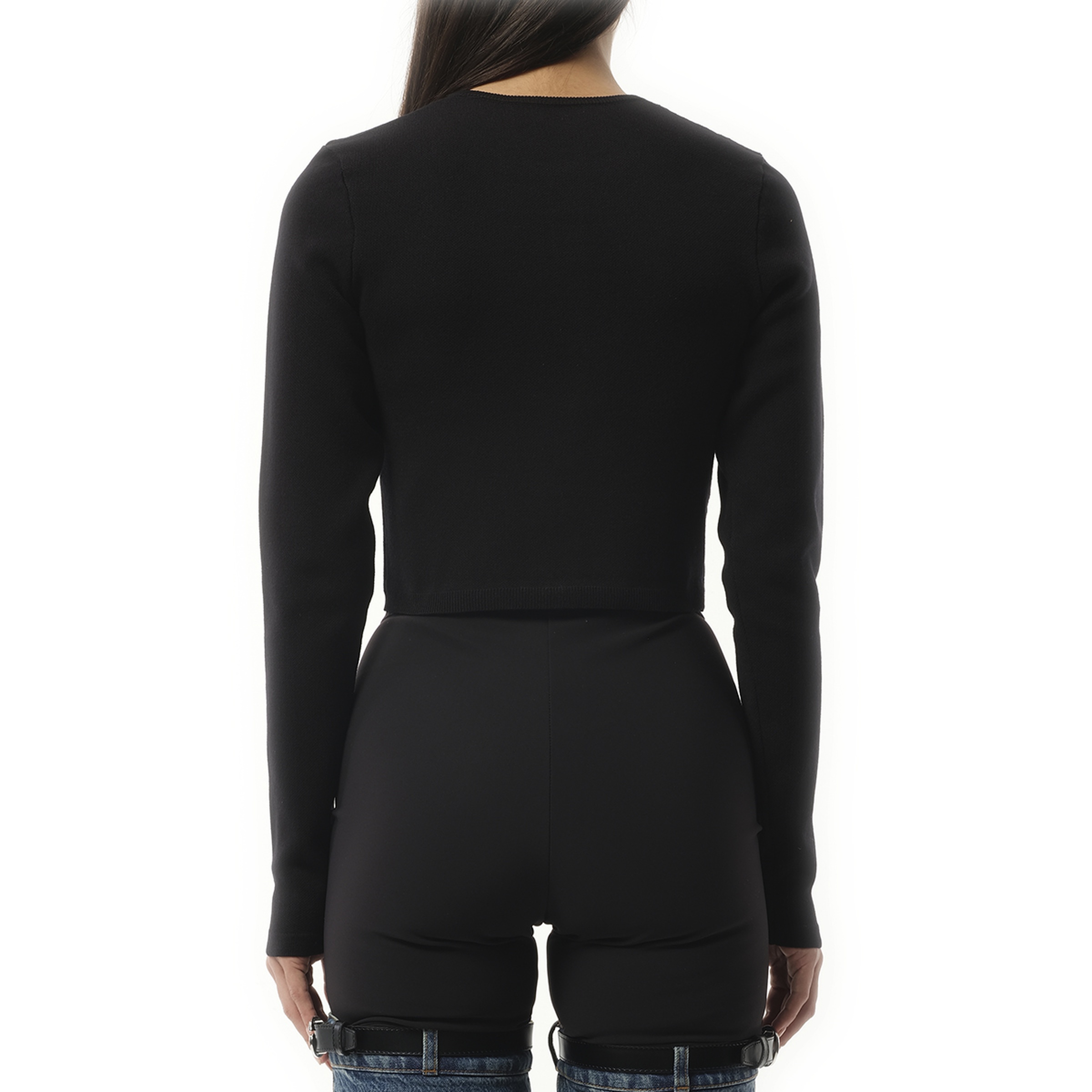 Knitted Cardigan in Black - 6