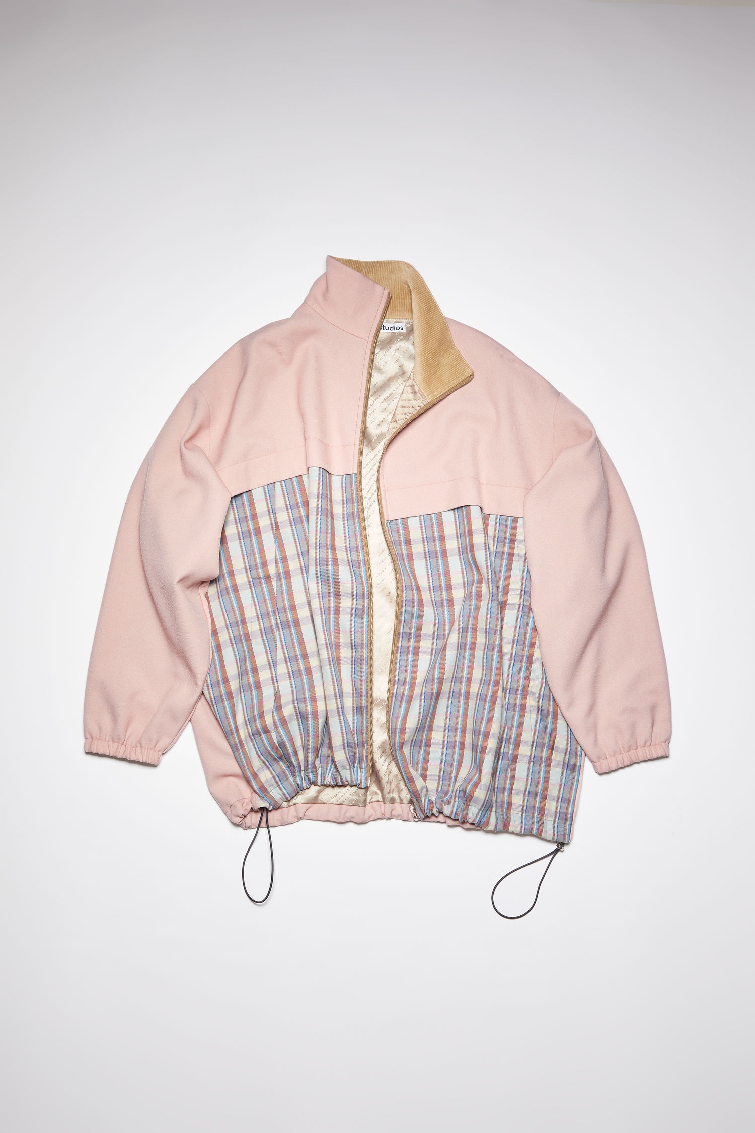 Checked twill jacket - Blossom pink/lilac - 1