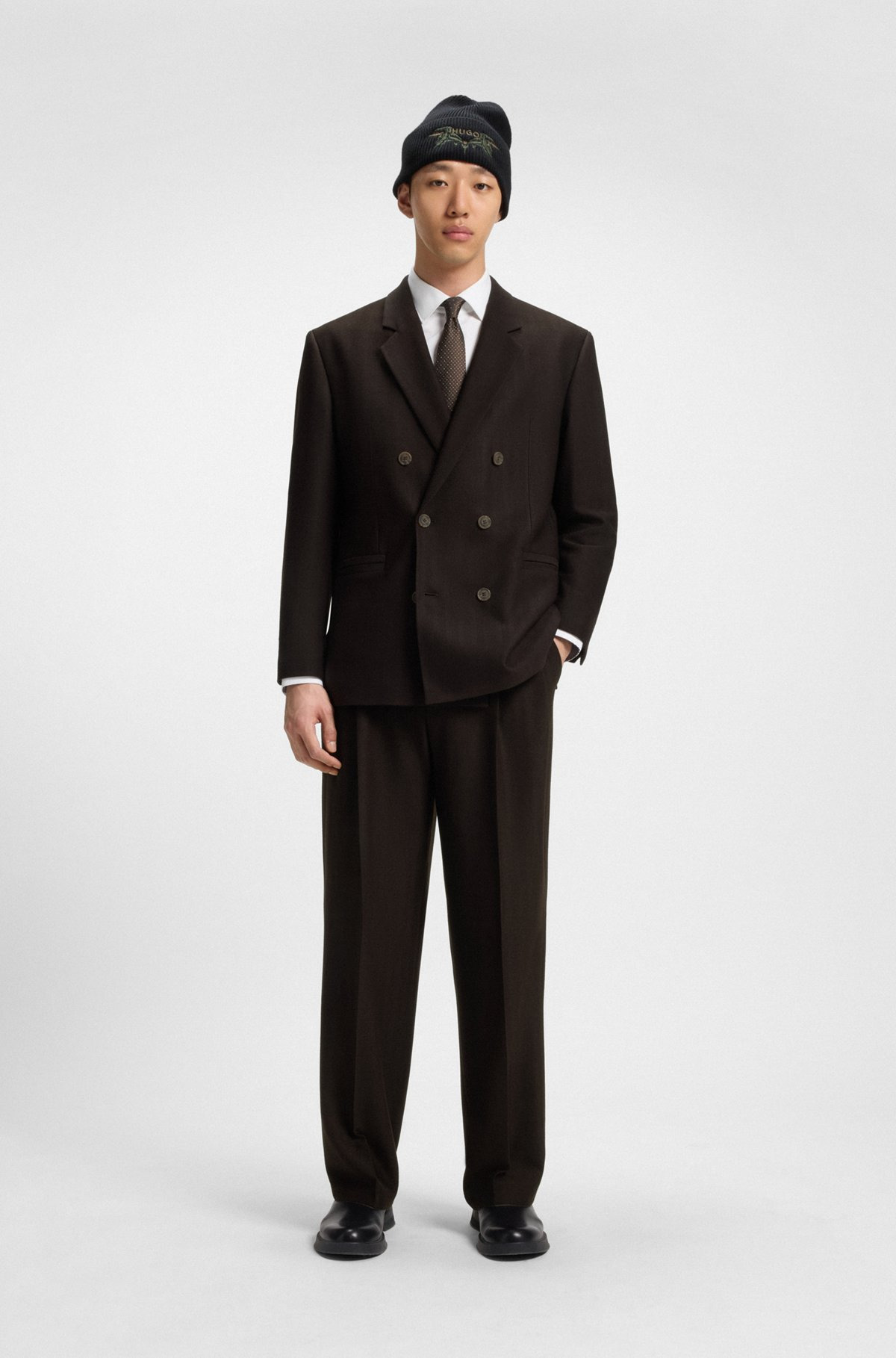 MODERN-FIT BLAZER IN HERRINGBONE STRETCH DOBBY - 3
