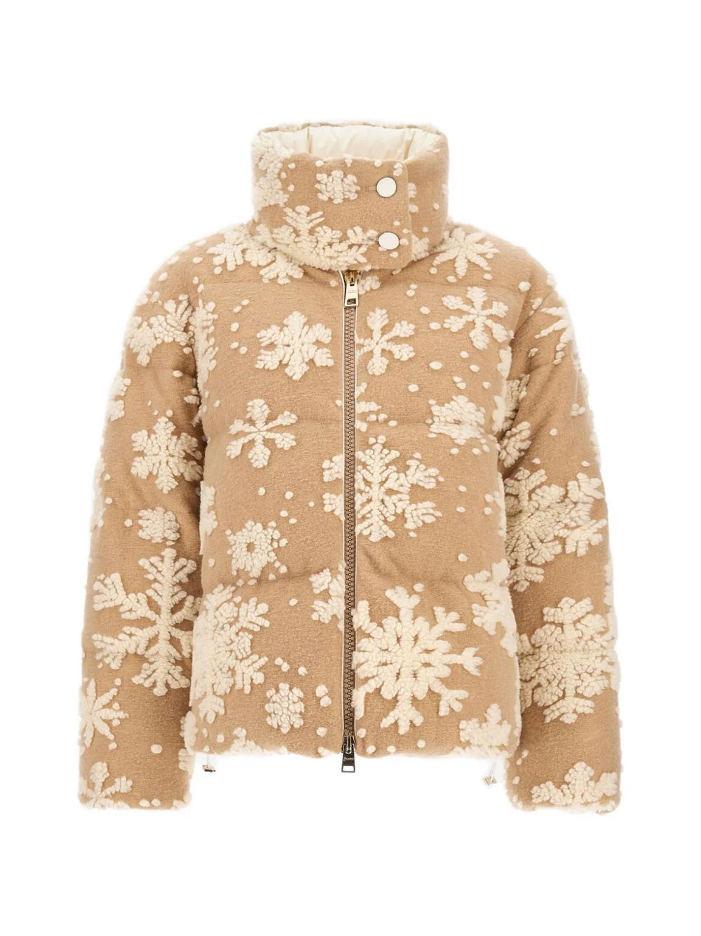 snowflake-jacquard quilted jacket - 1
