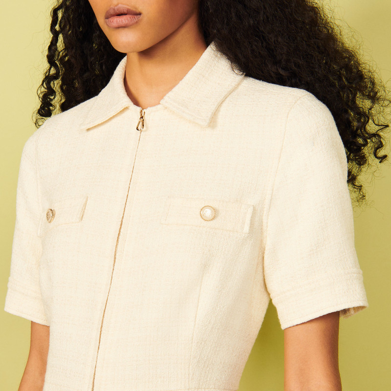 Tweed zip-up playsuit 5