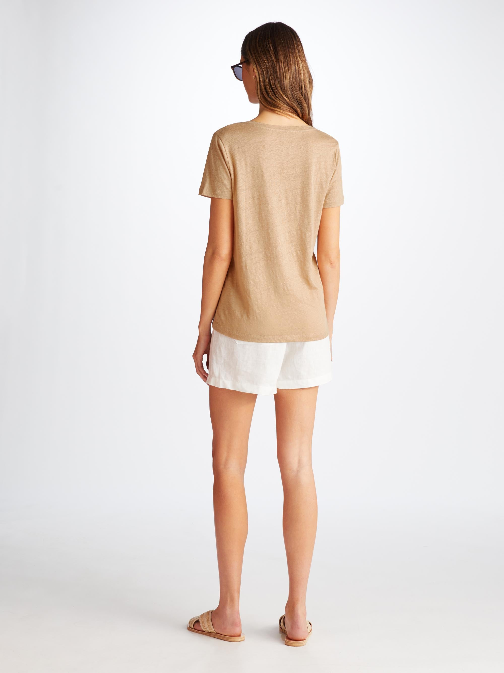 Women's V-Neck T-Shirt Jordan Linen Sand - 5