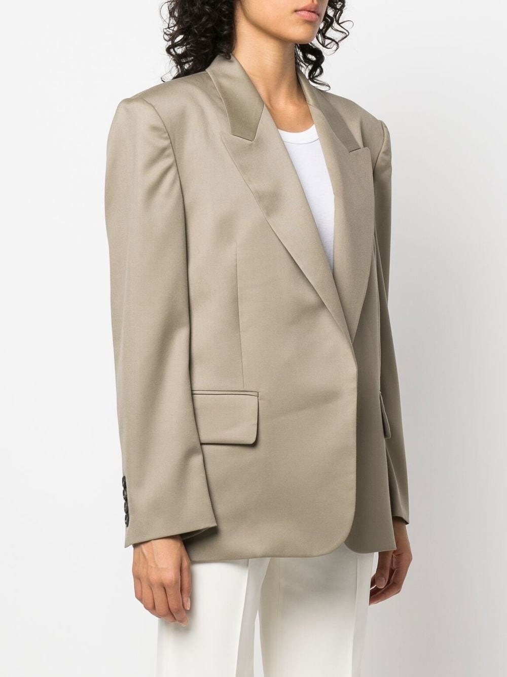 notched-collar wool jacket - 3