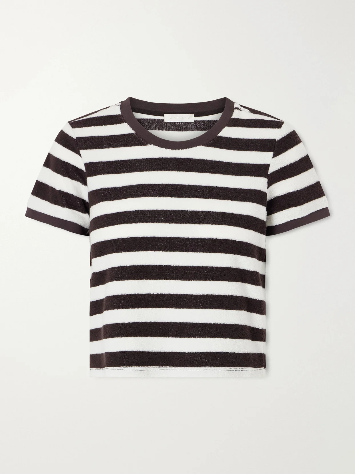 Capri Striped Cotton-blend Terry T-shirt - 1