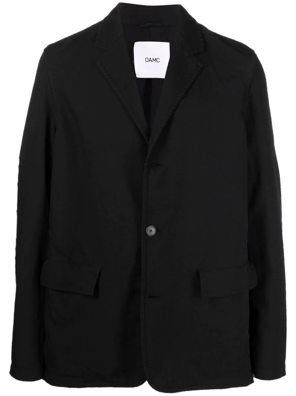 single-breasted cotton blazer - 1