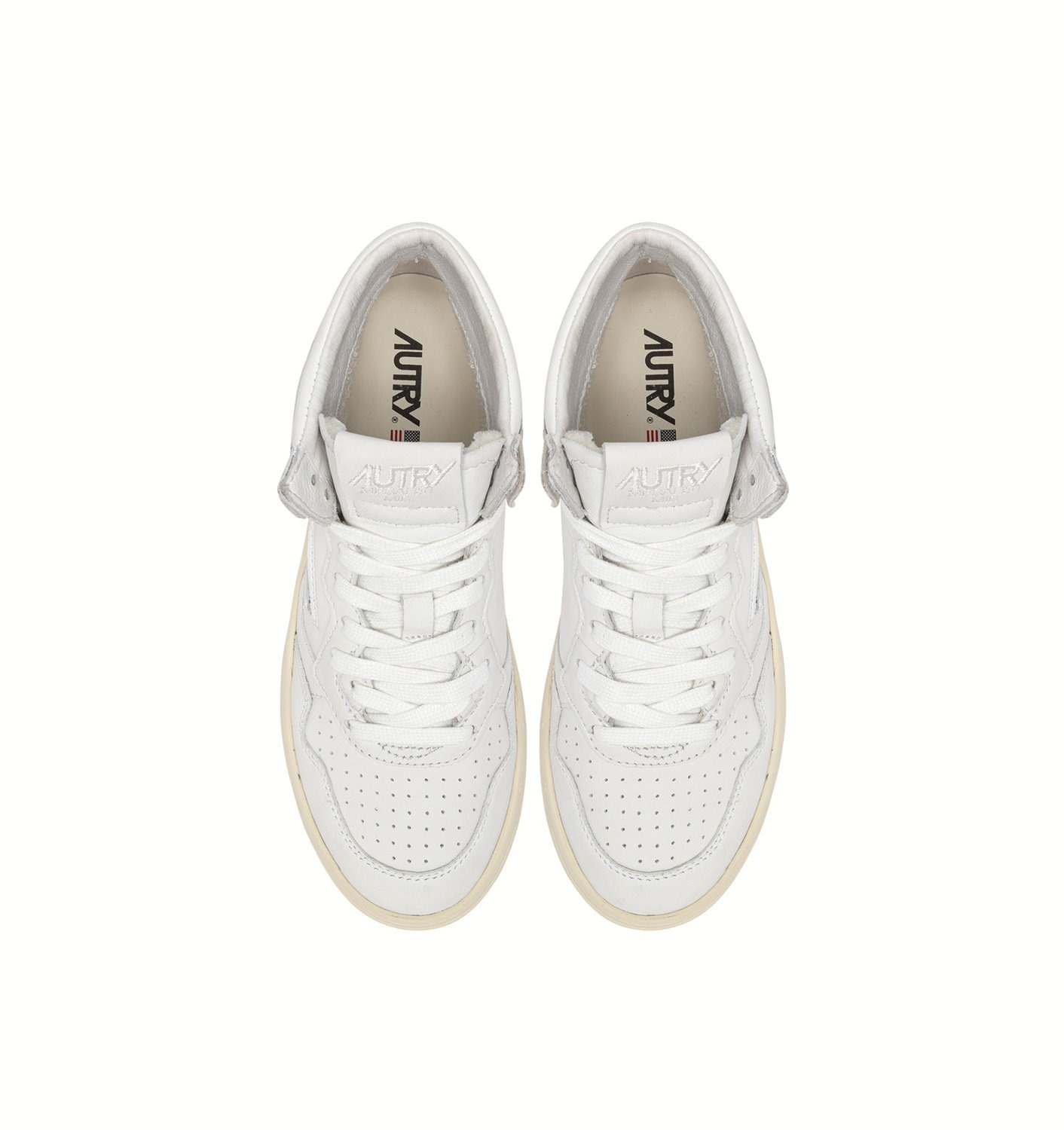 MEDALIST MID SNEAKERS IN SUPER-SOFT WHITE NAPPA - 5