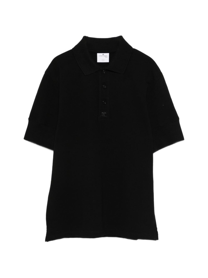 logo-patch polo T-shirt 1