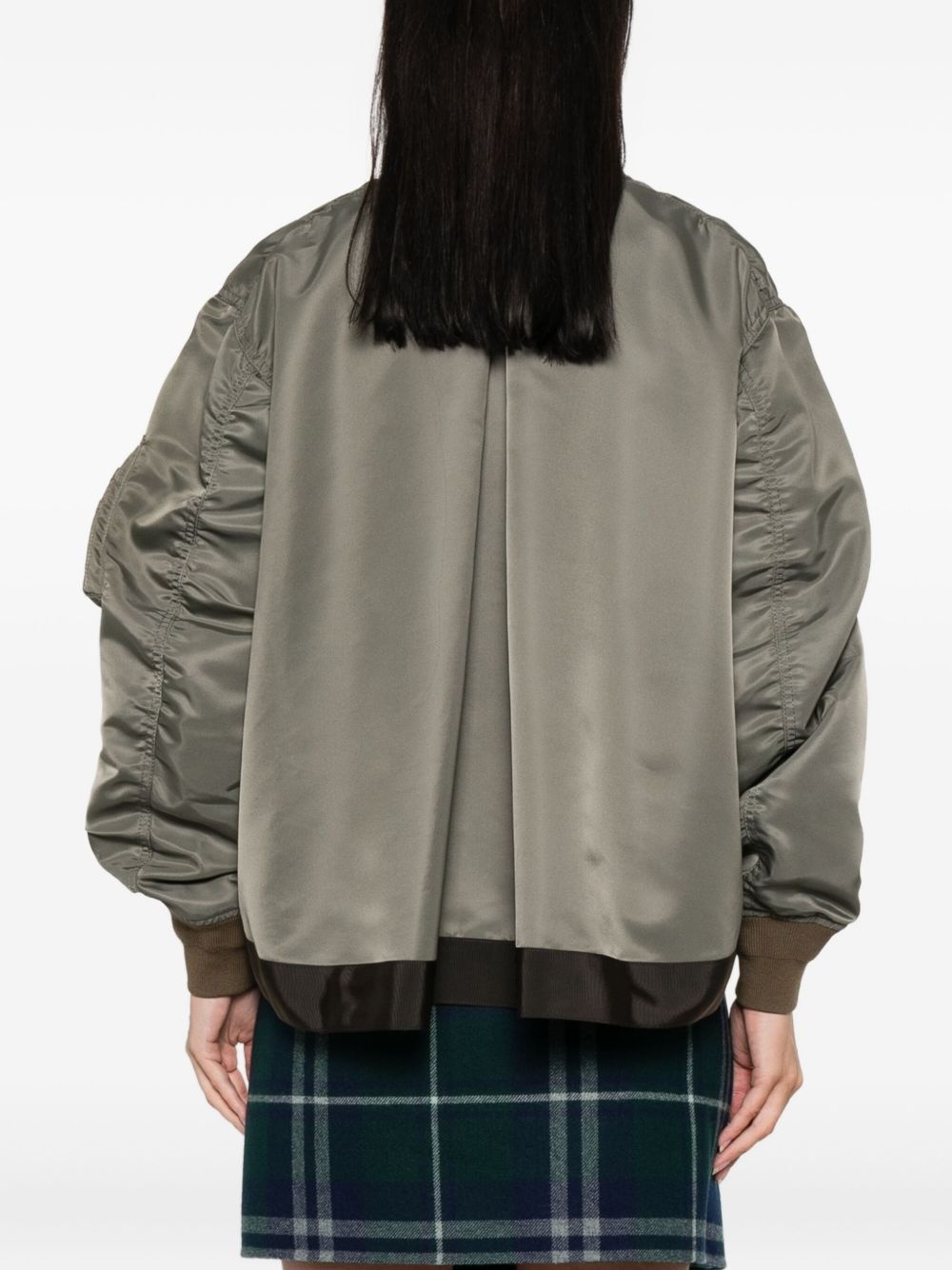 zip-fastening bomber jacket - 4