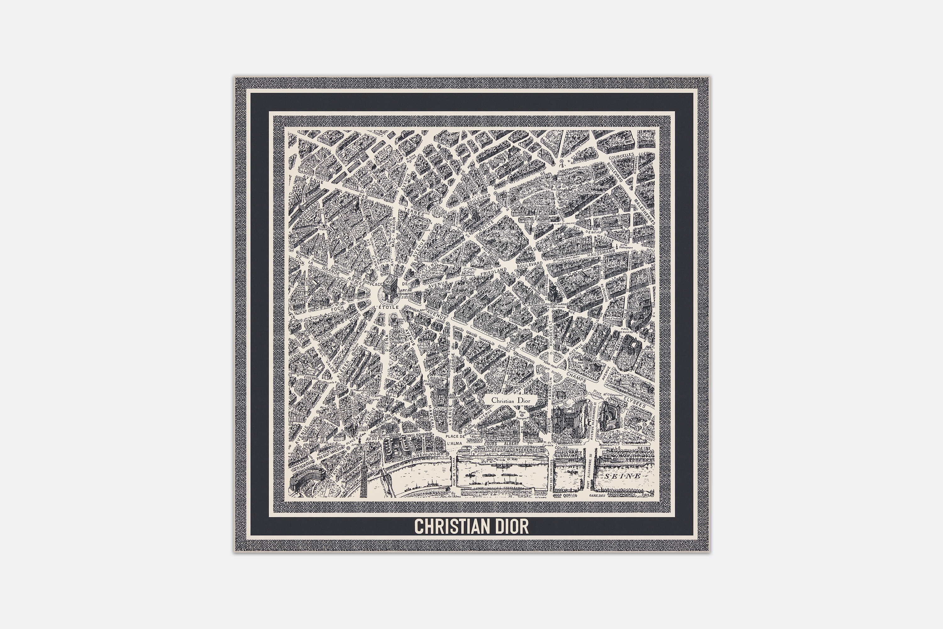 Plan de Paris 90 Square Scarf - 1