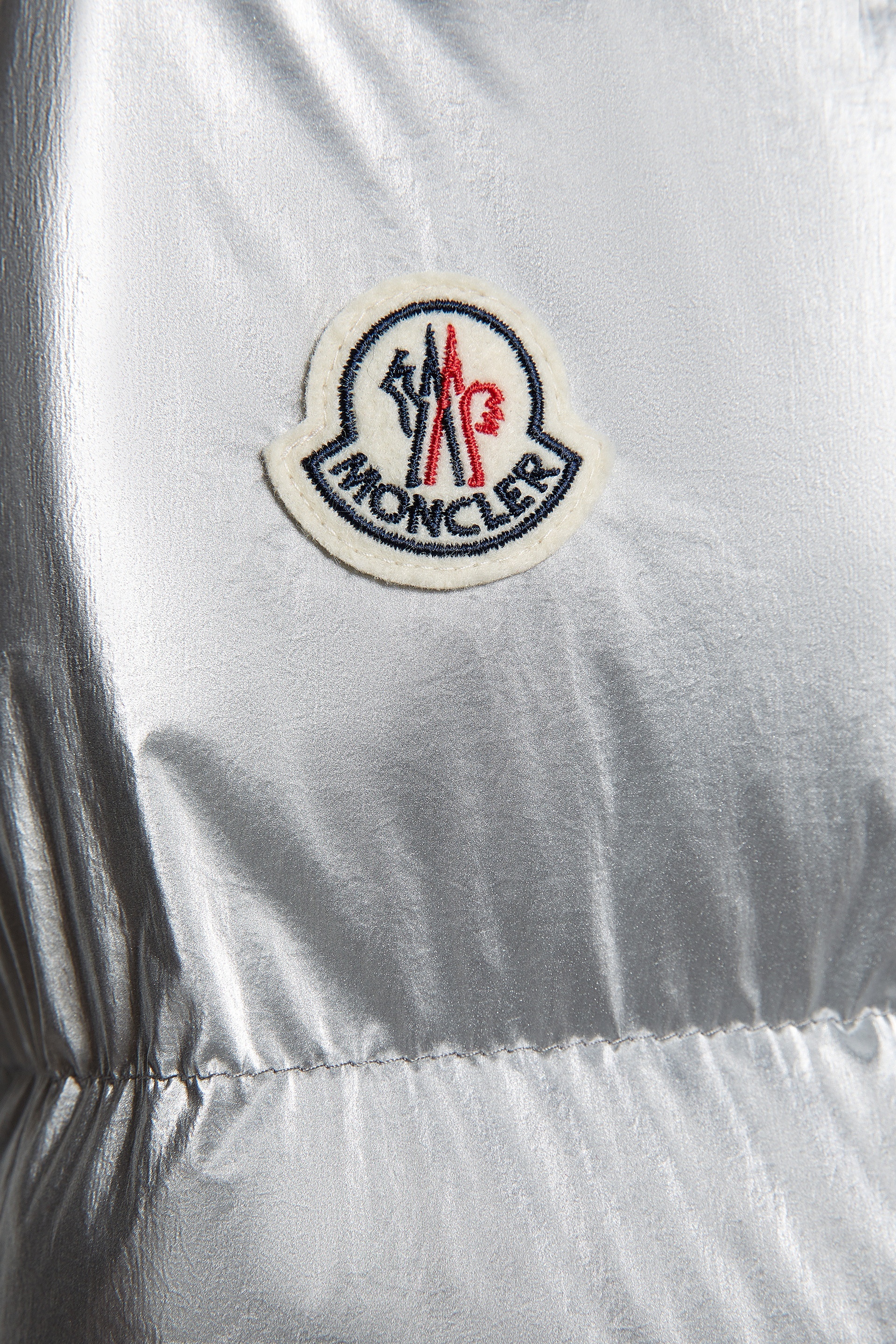 ダウンジャケット・コート MONCLER | Silver unexpected iridescent nylon Long Down Moncler Gaou Long Down Jacket | REVERSIBLE