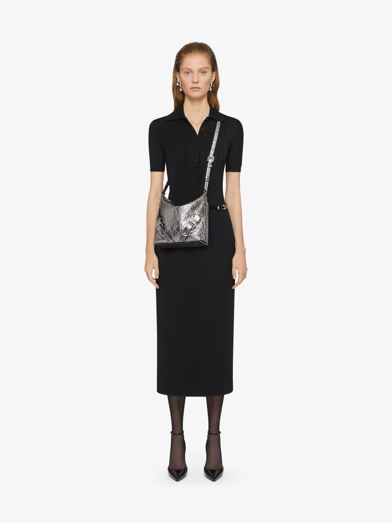 Givenchy VOYOU CROSSBODY BAG IN LAMINATED LEATHER outlook