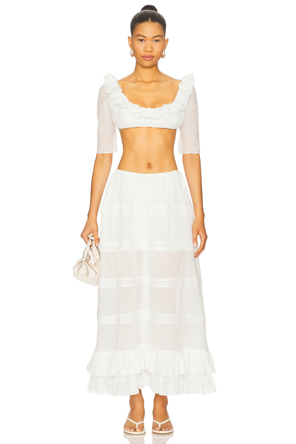 Mirage Bustle Skirt in Ivory - 5