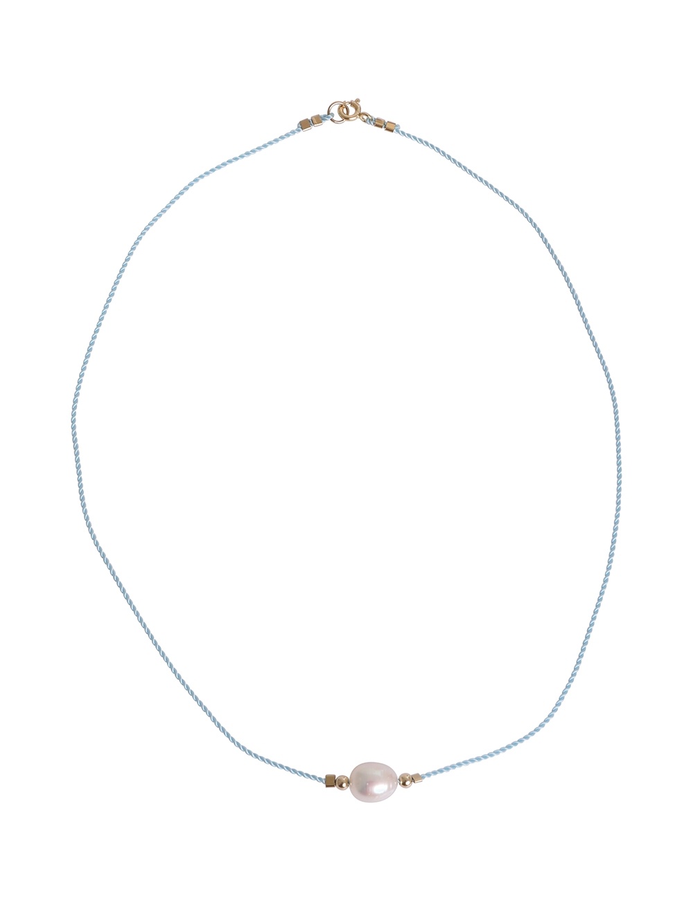 SIGNET PEARL CORD NECKLACE - 1