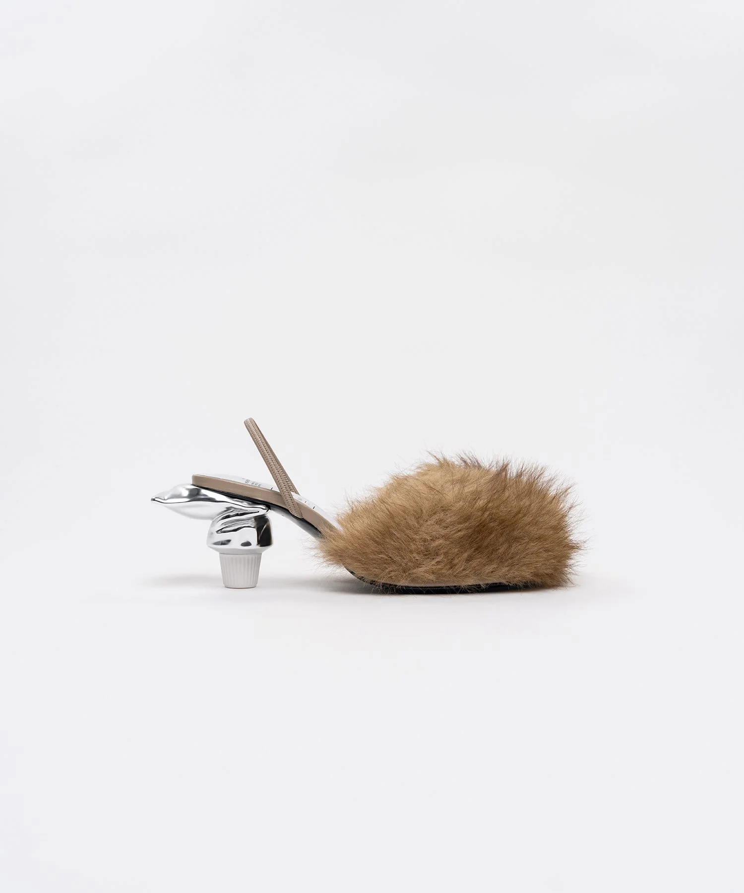 Toothpaste Heel Fur Sandals - 1