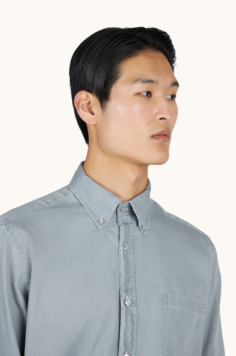 X-SOFT SHIRT IN GIZA COTTON LIGHT DENIM 3