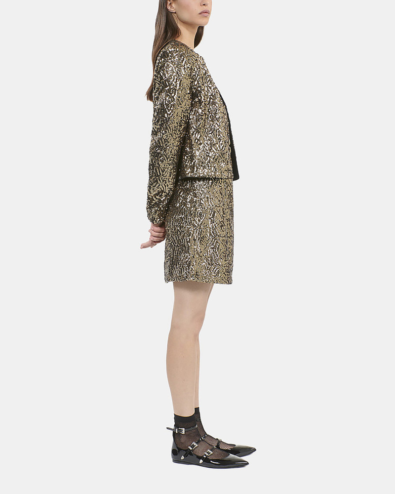SHORT JACKET WITH GOLDEN SEQUINS 5