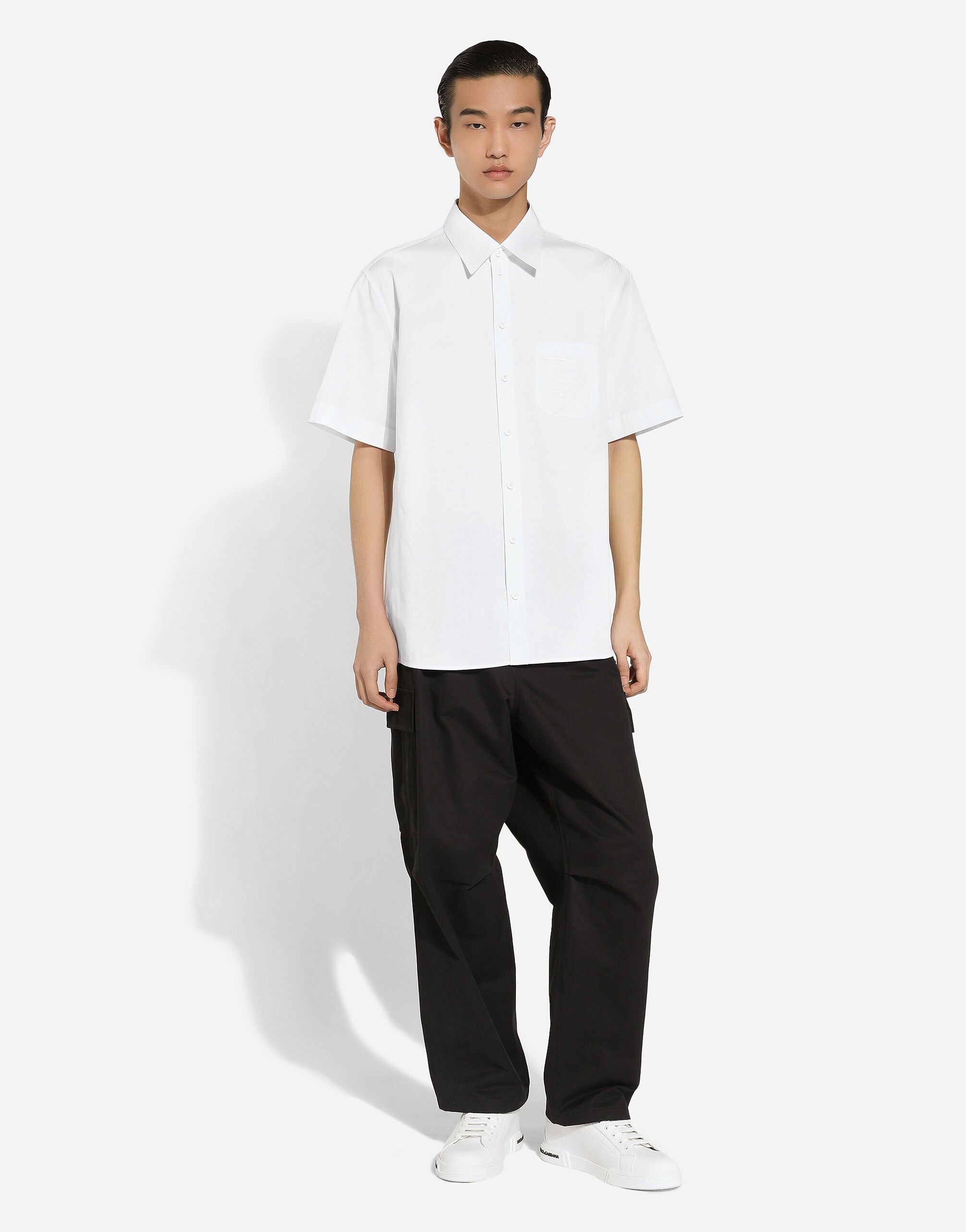Cotton shirt with DG embroidery - 2