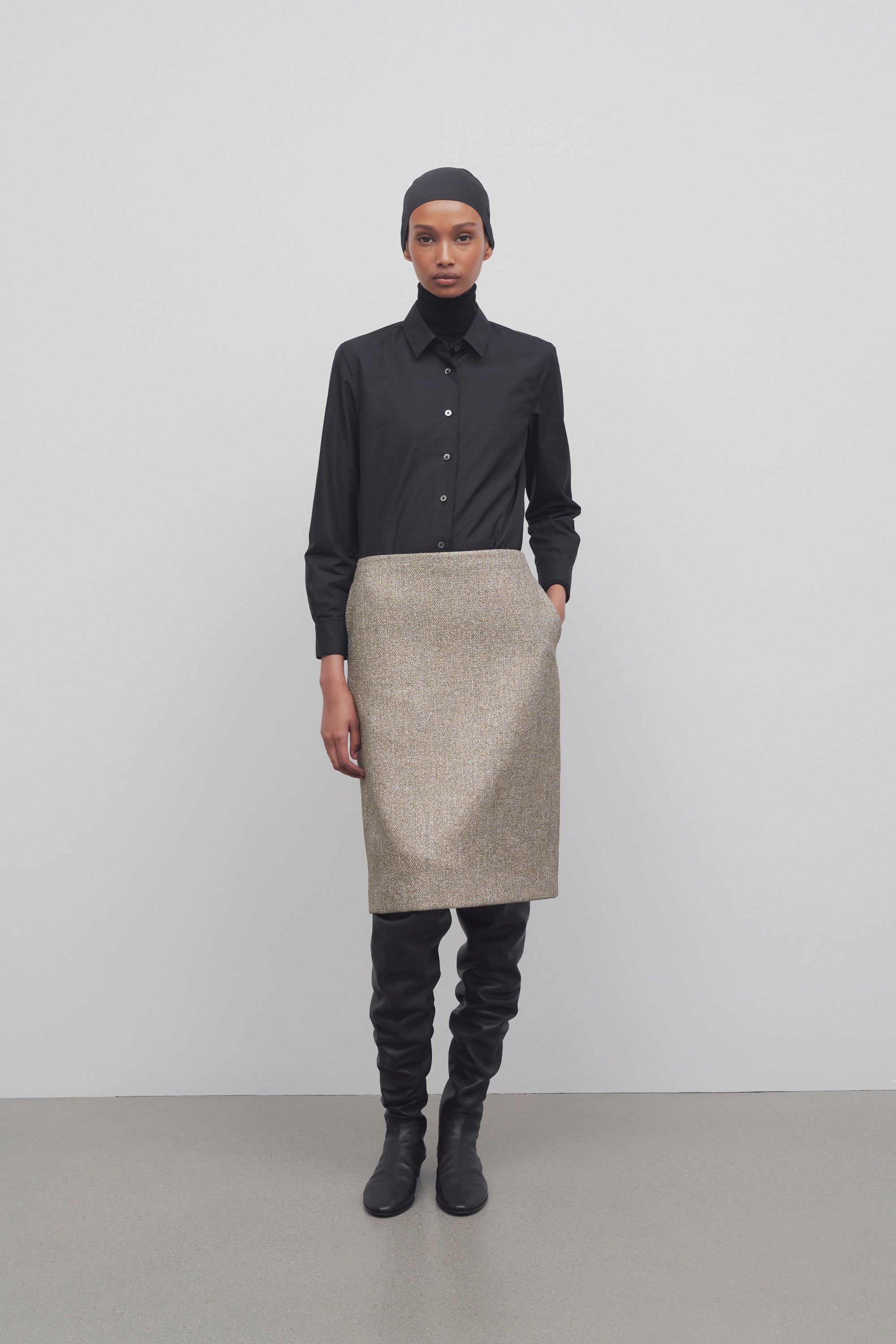 Corinna Skirt in Lurex Canvas - 3