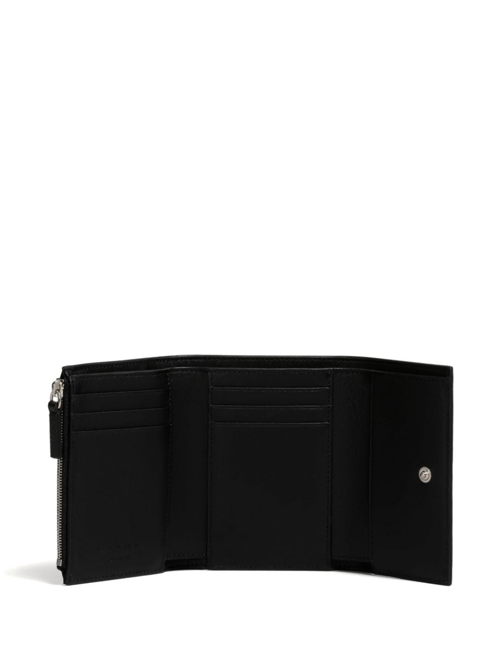 logo embroidered leather wallet - 3