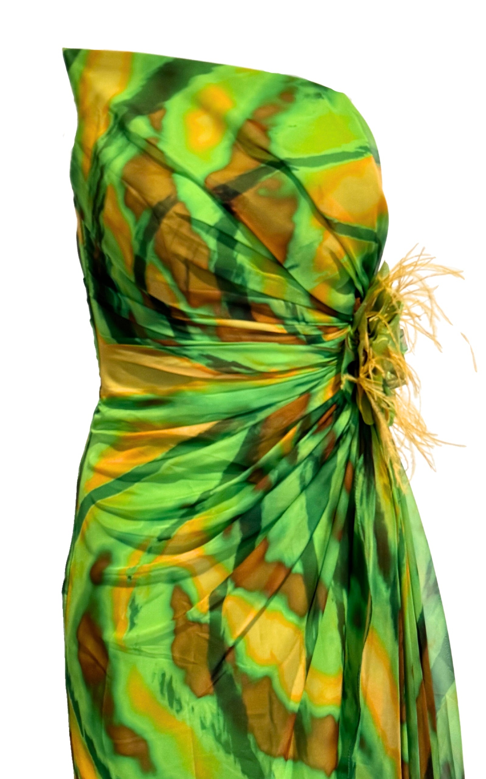 Dekolte - Strapless Green Cocktail Party Dress - 5