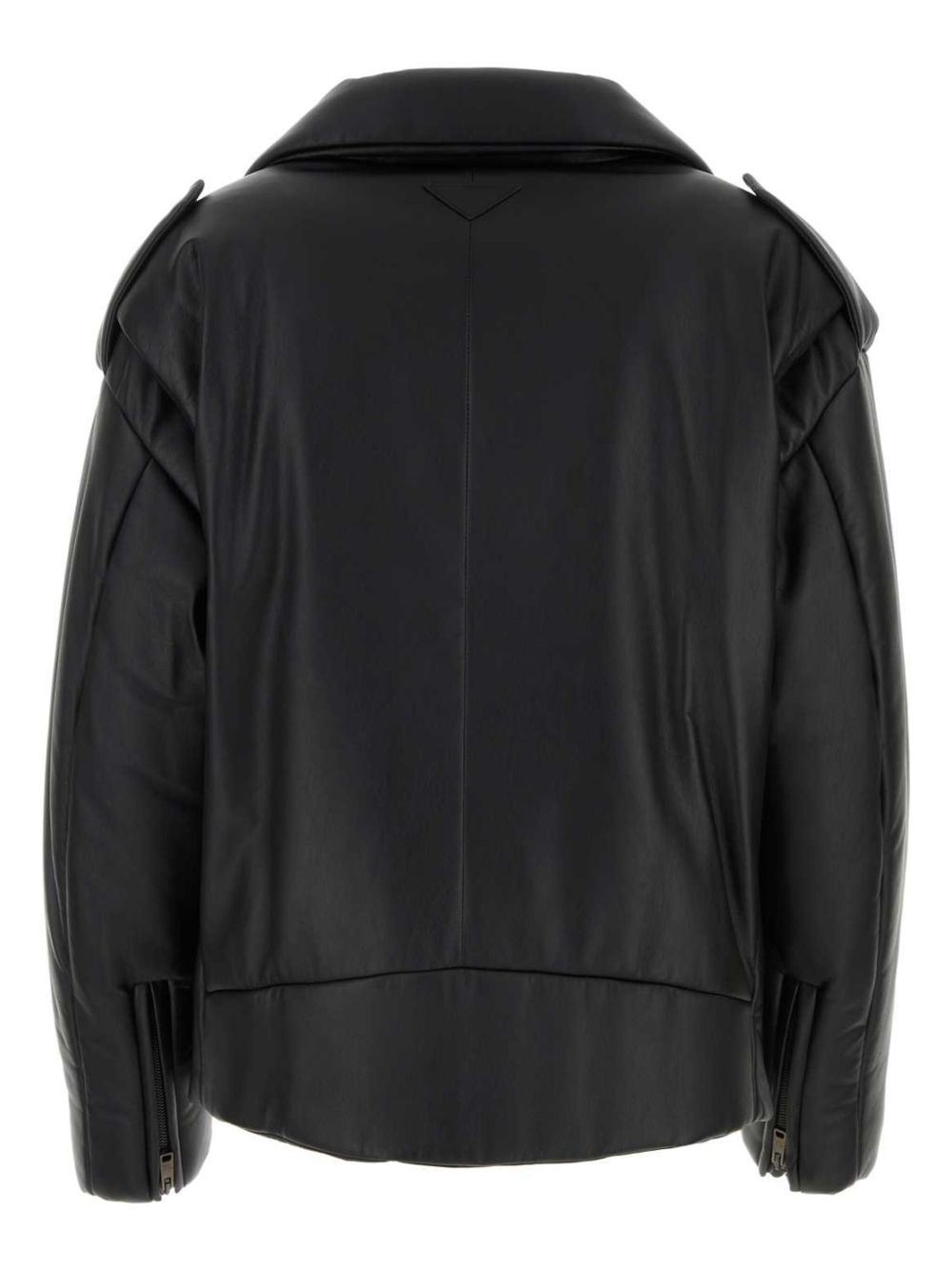 padded leather jacket - 2