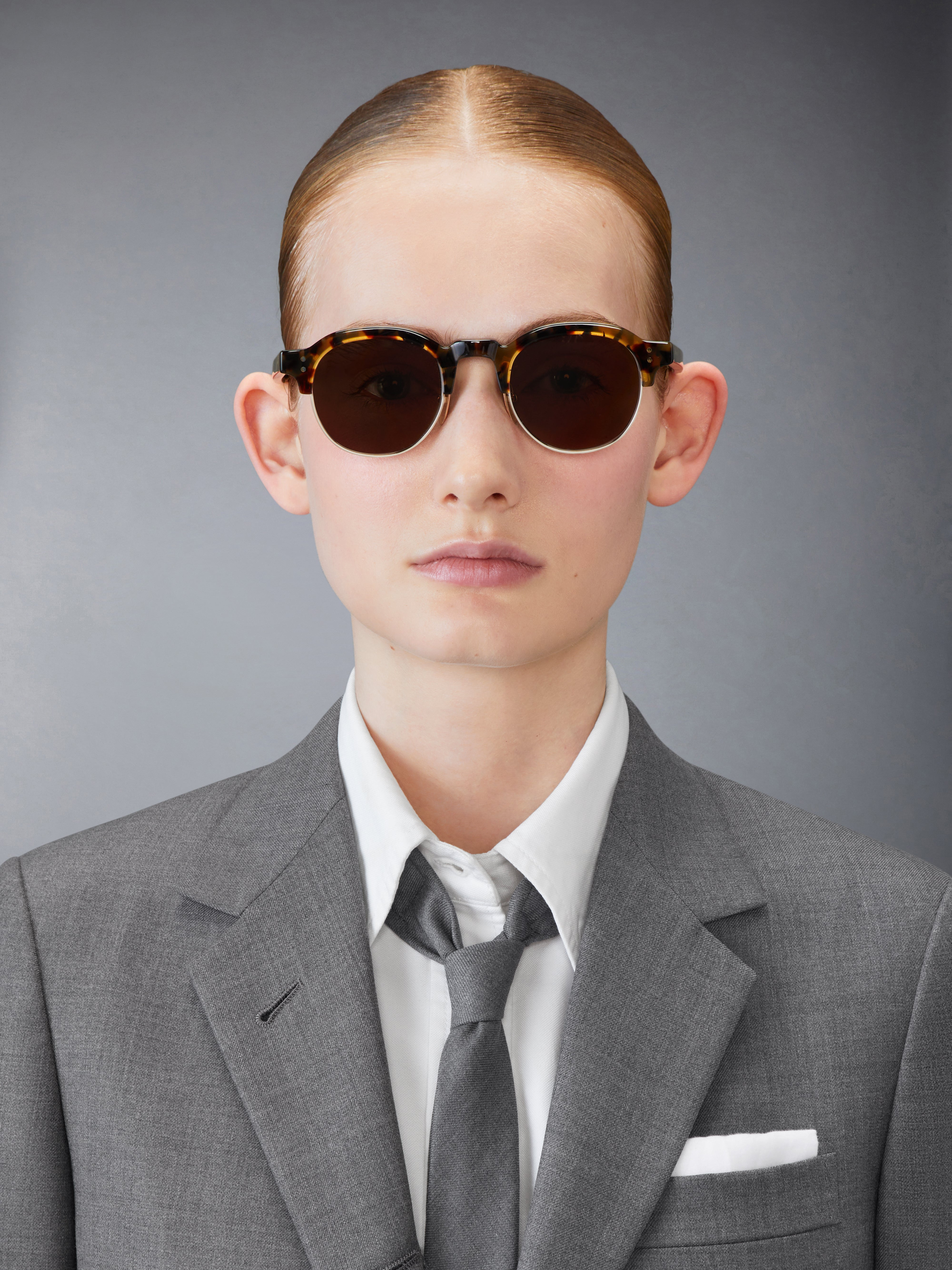 TOKYO TORTOISE AND 12K GOLD ACETATE AND TITANIUM OVAL SUNGLASSES - 3
