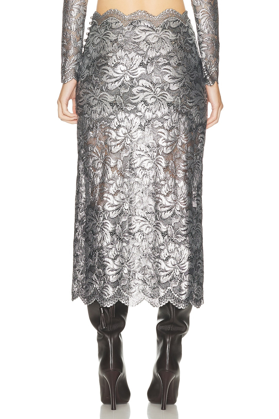 Lace Midi Skirt - 4