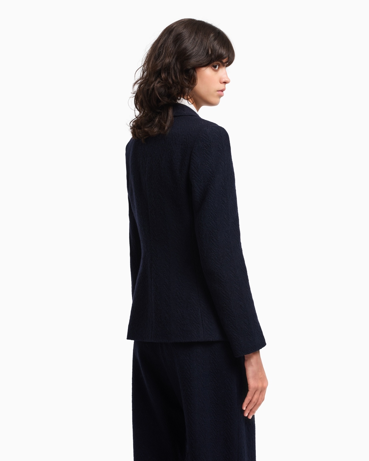 ICON SINGLE-BREASTED BLAZER IN JACQUARD WITH A CHEVRON MOTIF - 3