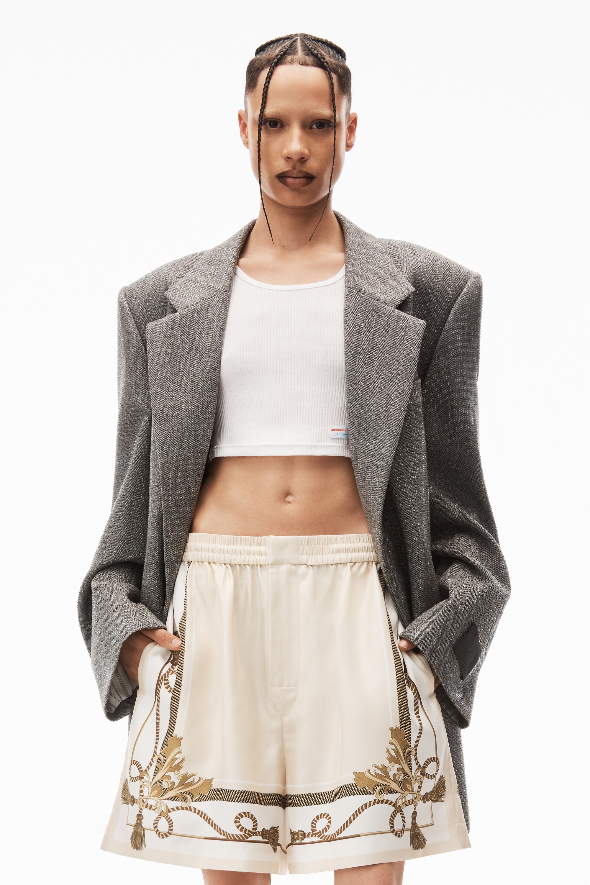 Baroque boxer shorts in silk twill - 4