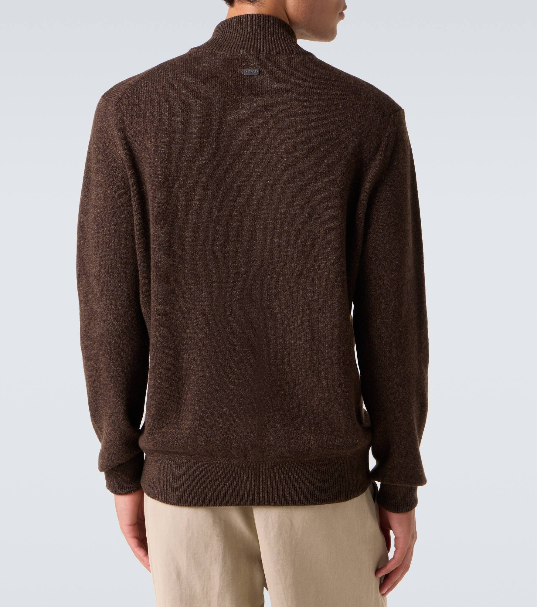 Wool and cashmere zip-up cardigan - 4