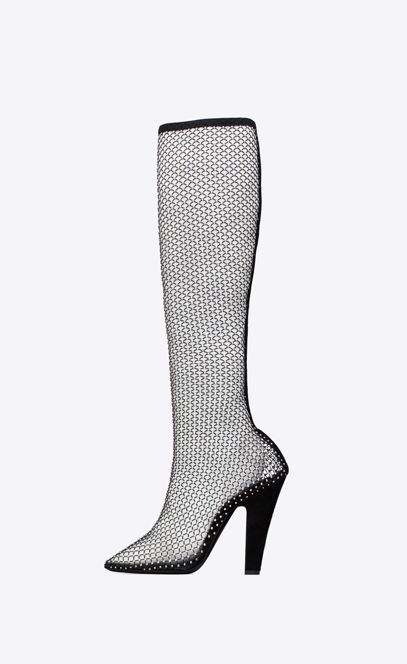 68 boots in mesh with rhinestones 4