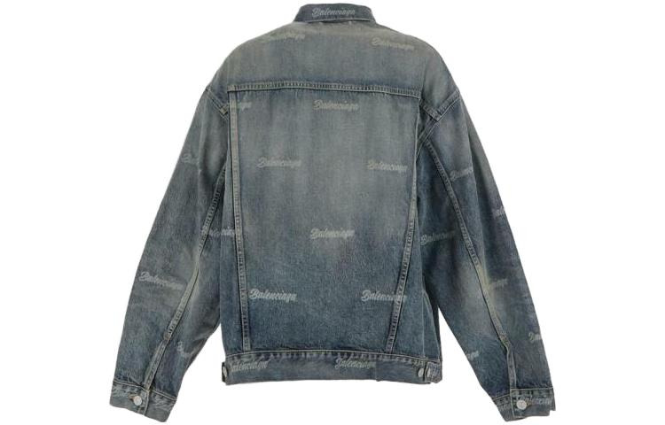 (WMNS) Balenciaga Denim Jacket 'Blue' 745037TNW014012 - 2
