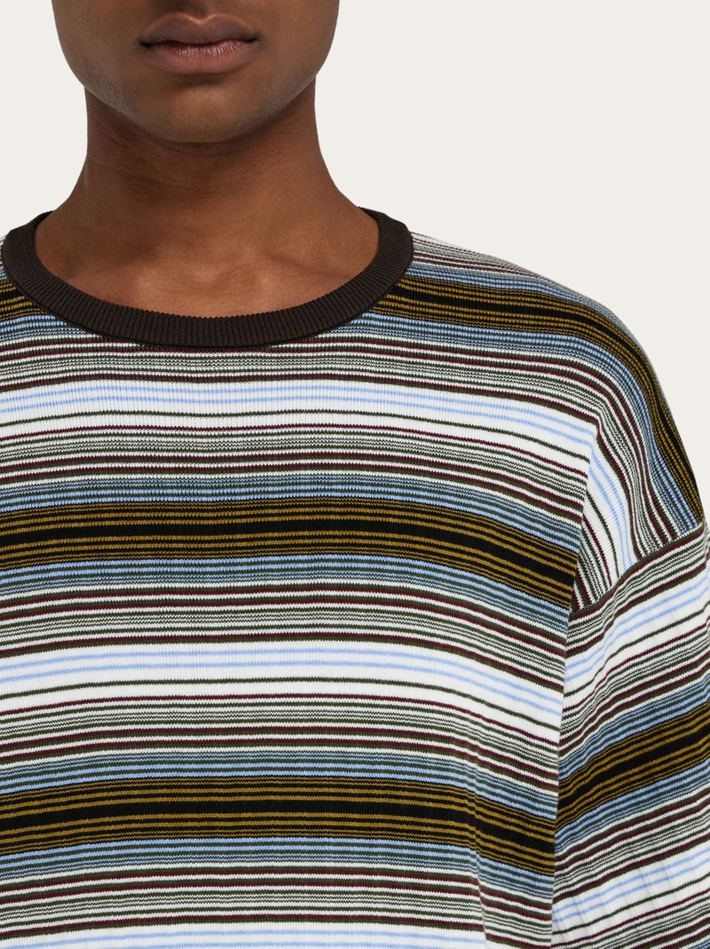 Short sleeved striped polo shirt 4