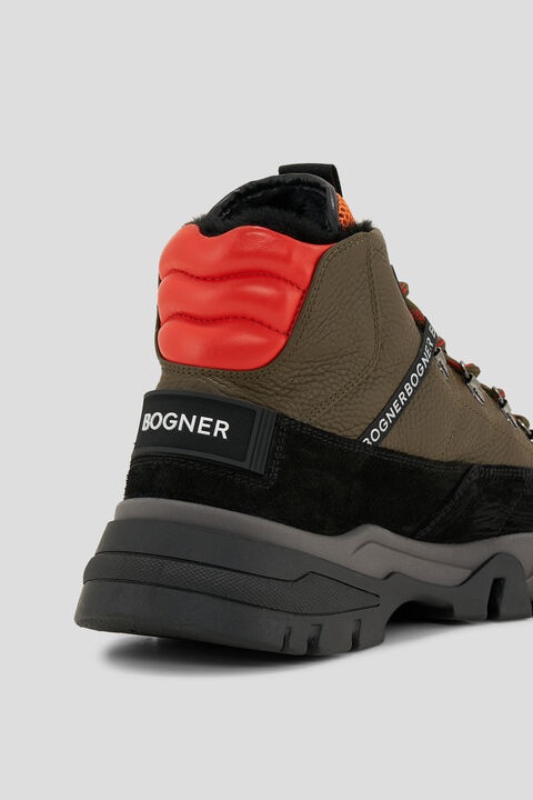 Copper Mountain low boot sneakers in Black/Olive green - 7