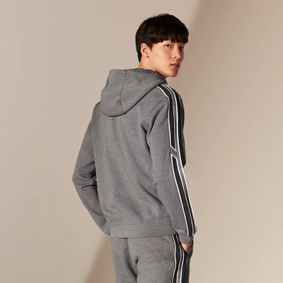 Hermès "Run H" bicolor zipped hooded sweater outlook