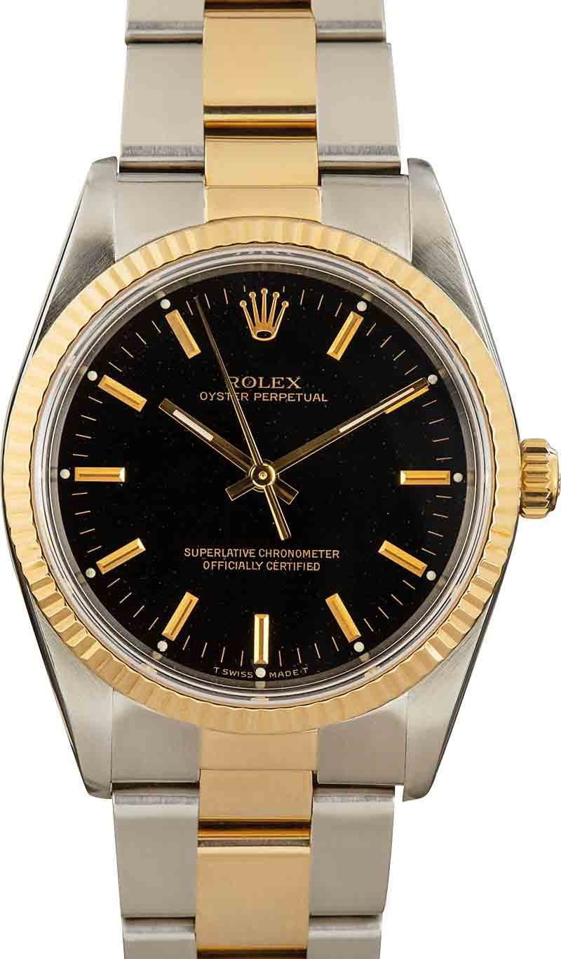 Pre-owned Rolex Oyster Perpetual 14233 Black Dial - 1