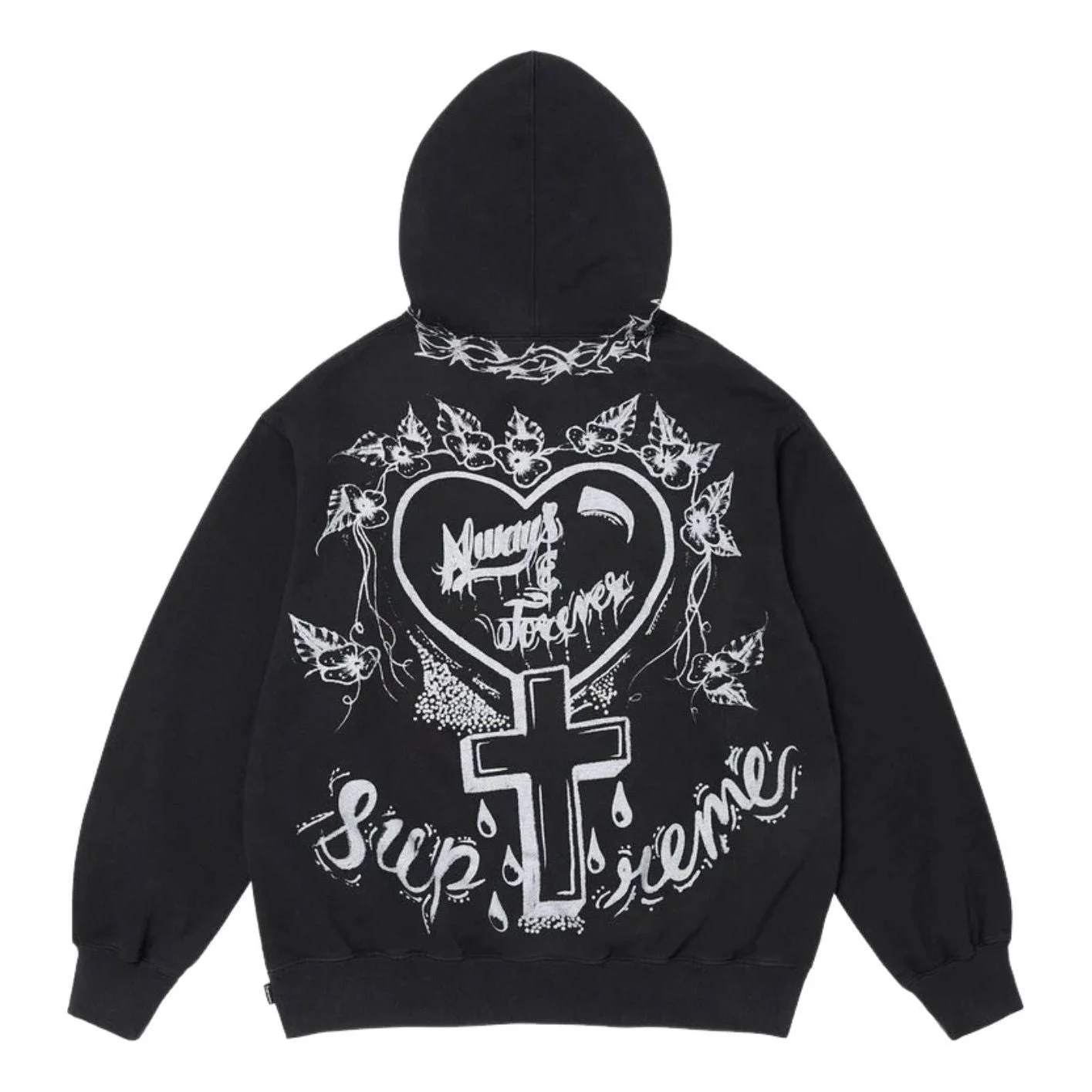 Supreme FW26 Forever Hooded Sweatshirt 'Black' SUP-FW26-012-BLK - 1