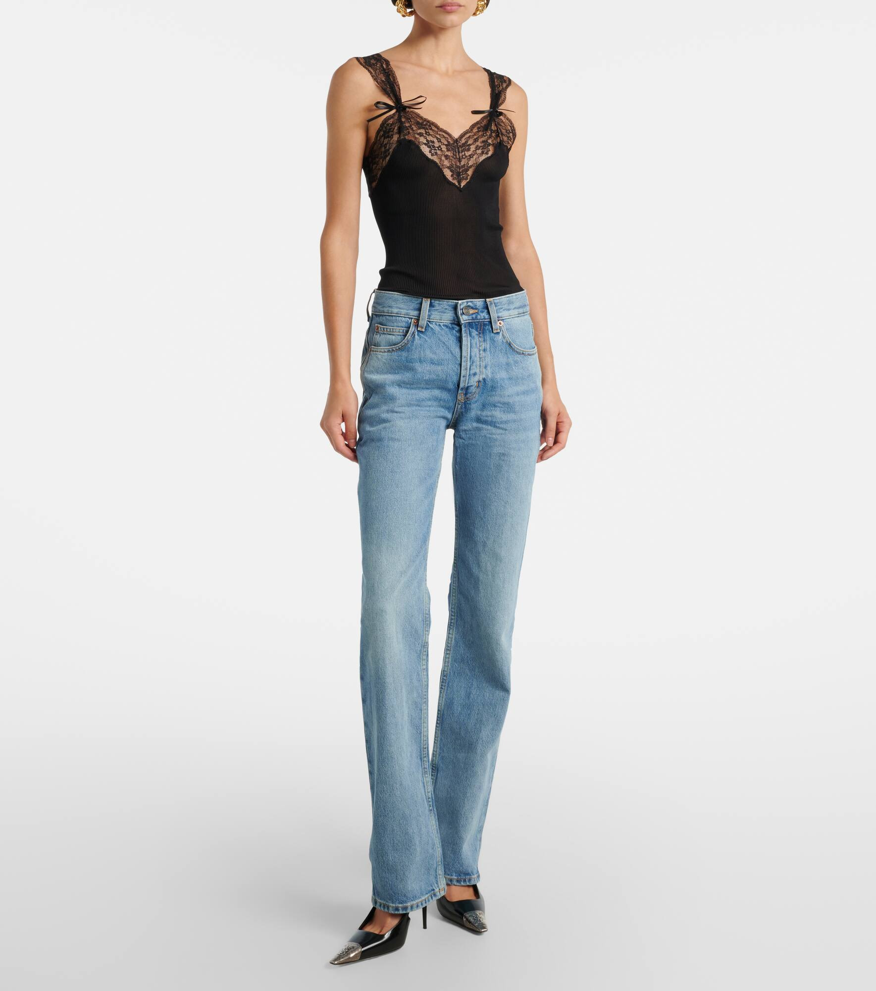 Mid-rise bootcut jeans - 7