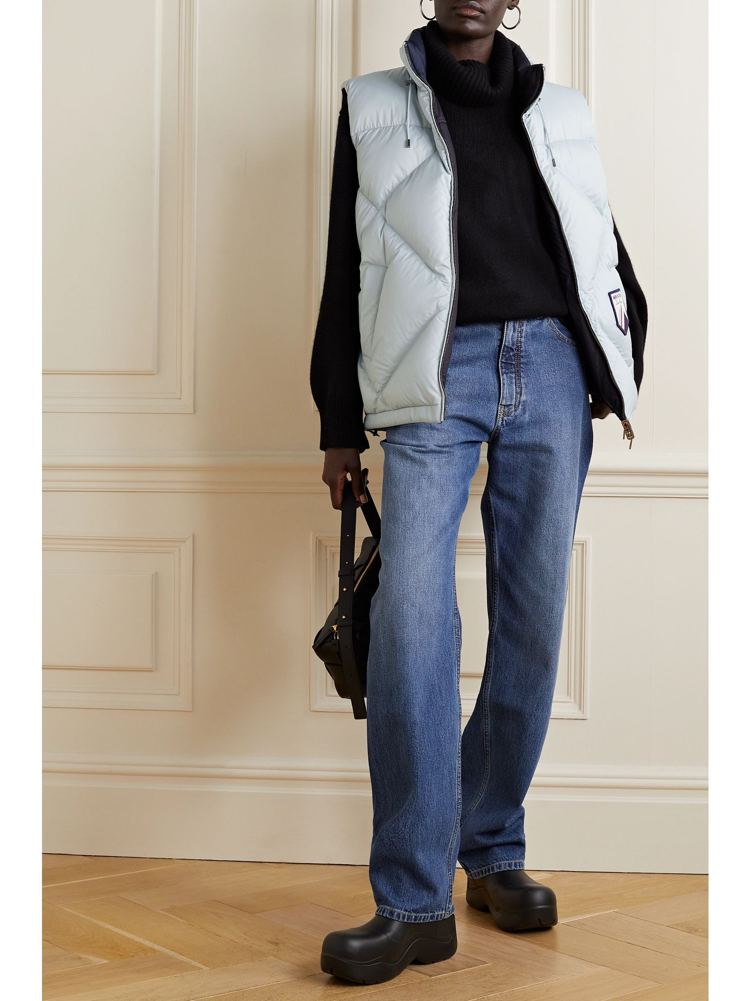 Silas reversible hooded quilted shell down gilet Blue - 2