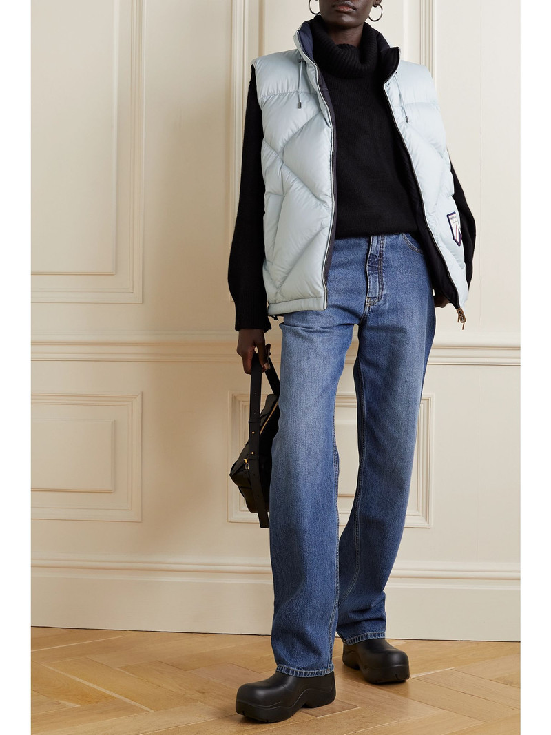 Loro Piana Silas reversible hooded quilted shell down gilet Blue outlook