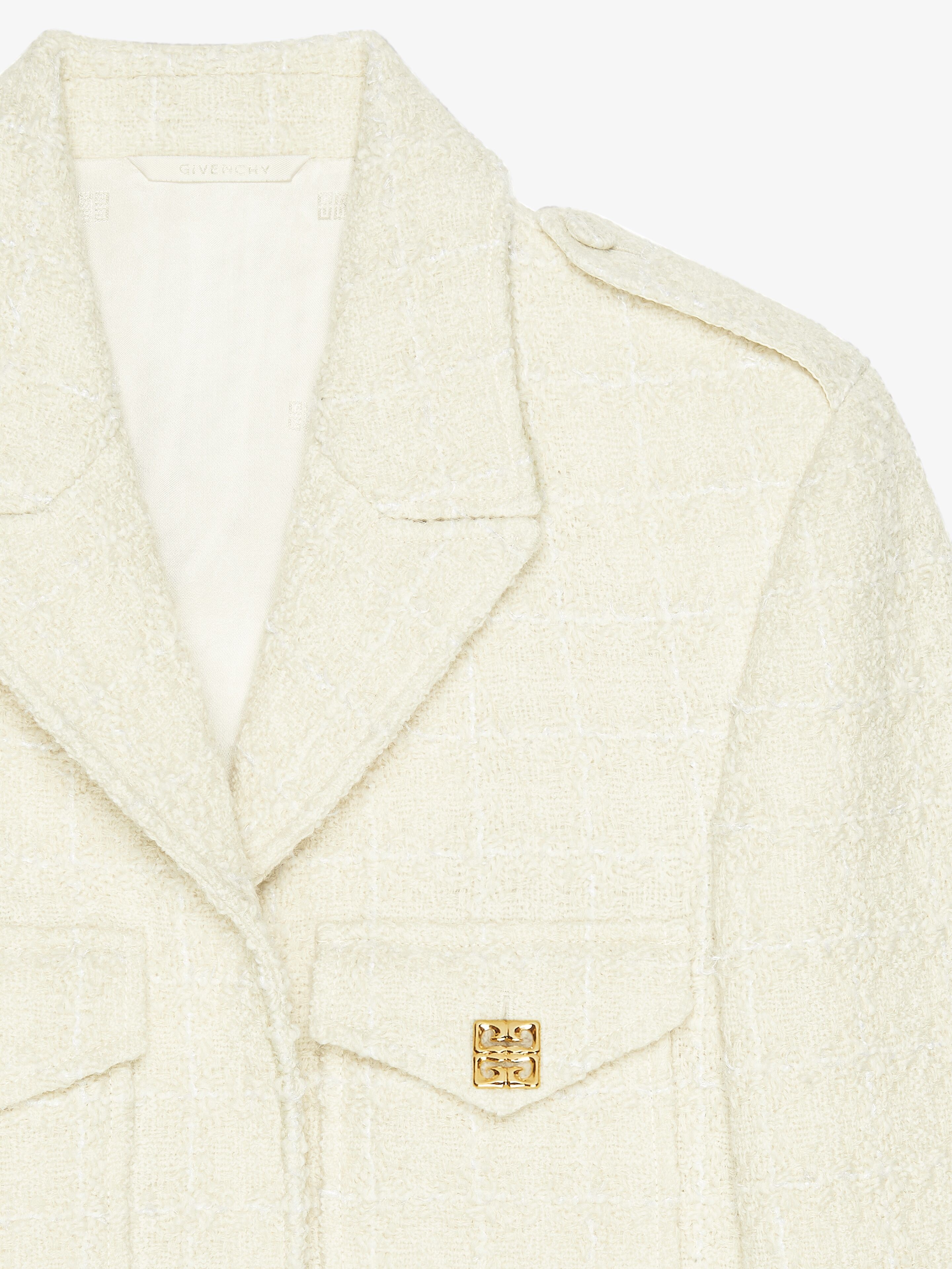 CROPPED JACKET IN TWEED WITH 4G DETAIL - 5