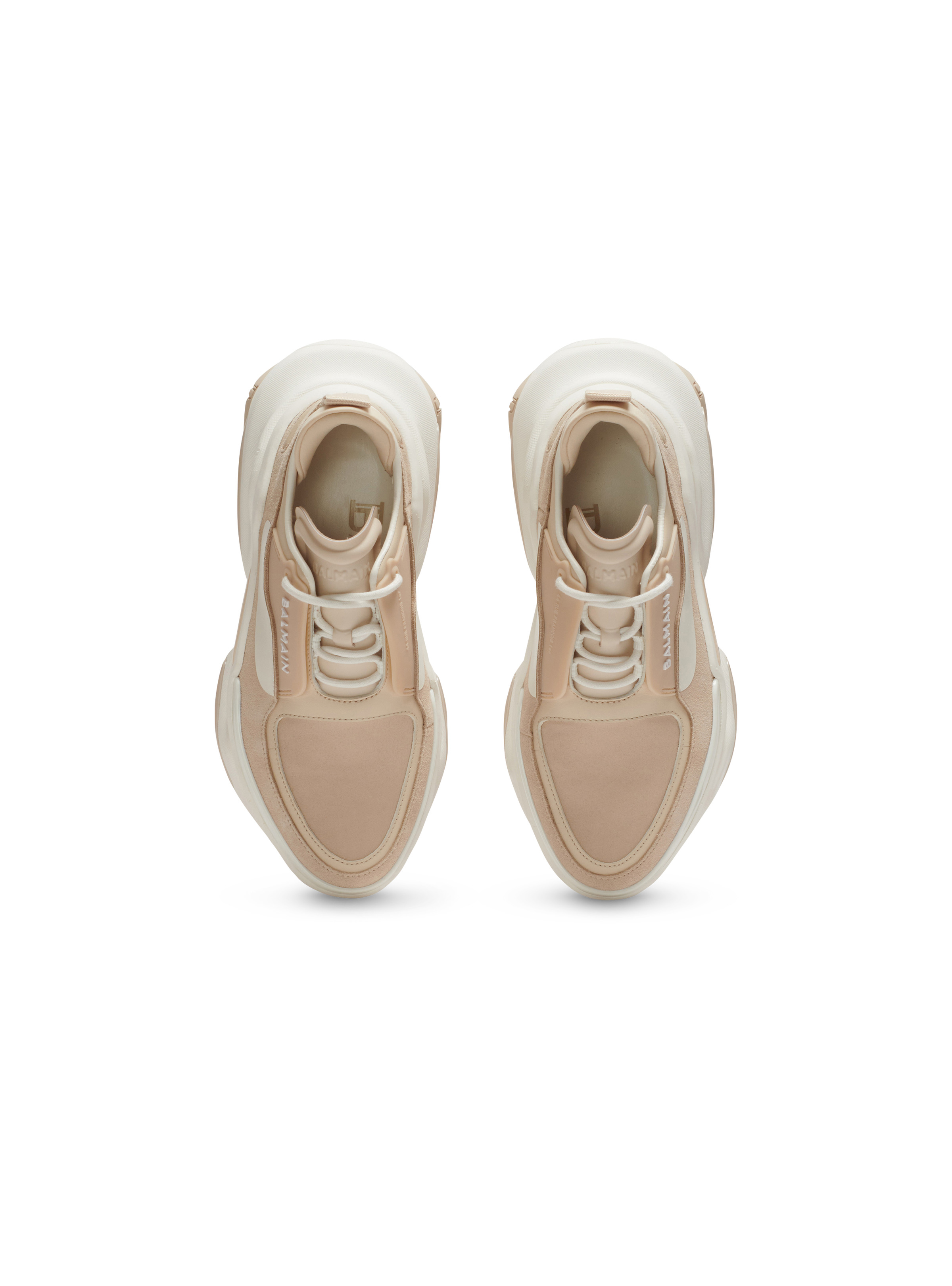B-Bold low-top trainers in leather and suede - 3