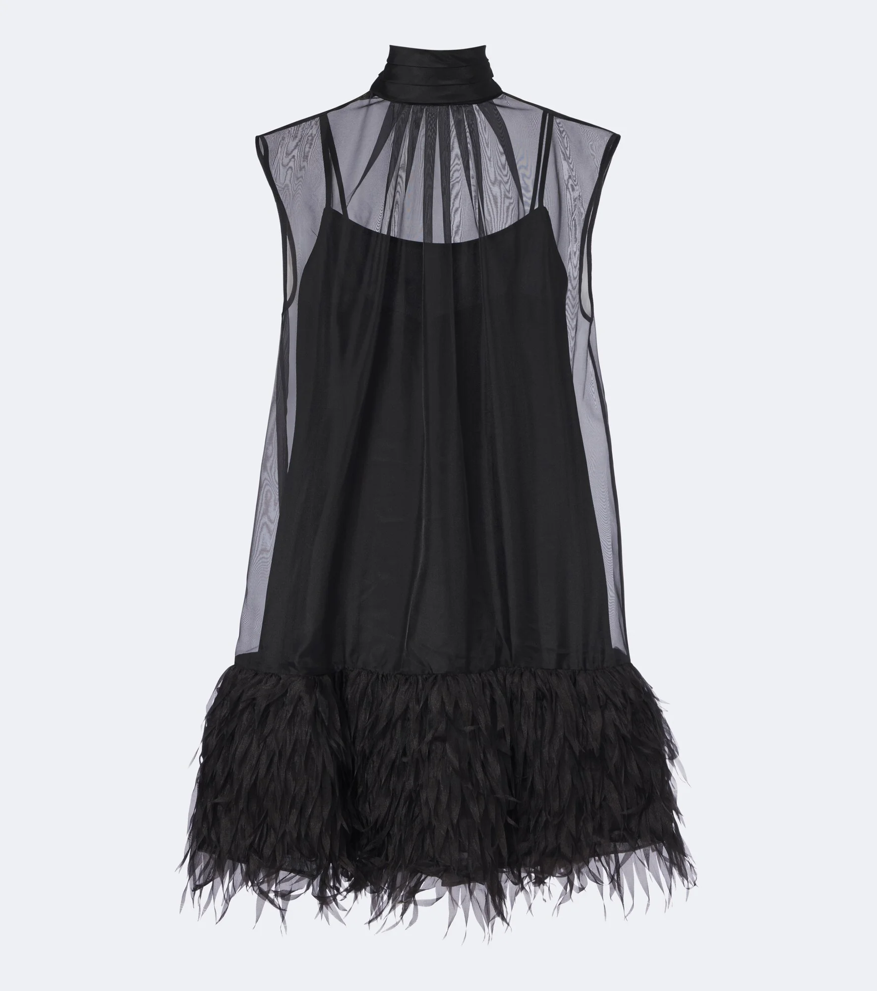 Shirya fringed organza minidress - 1