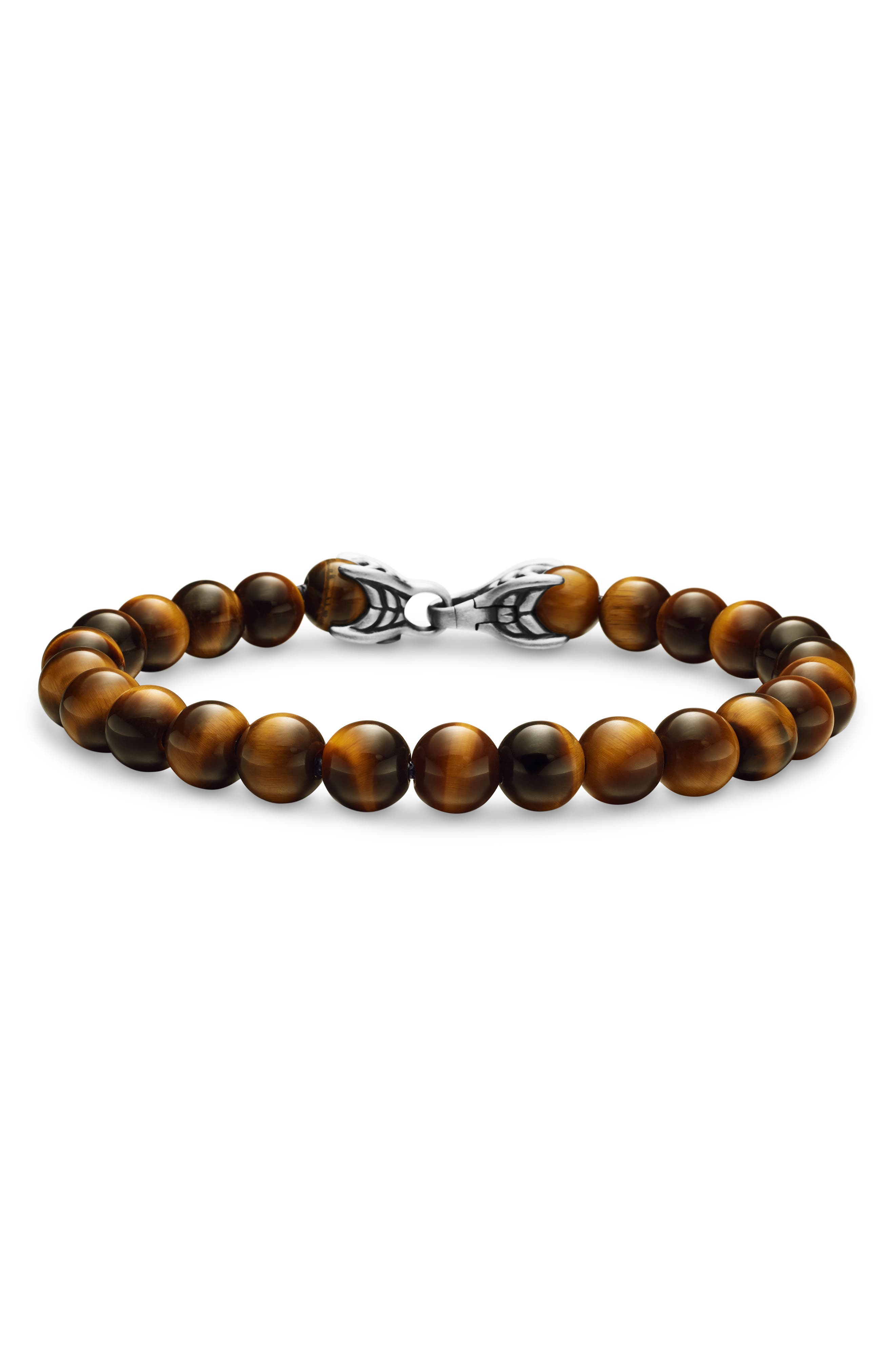 David Yurman Men's Spiritual Beads Bracelet in Tiger Eye at Nordstrom - 1